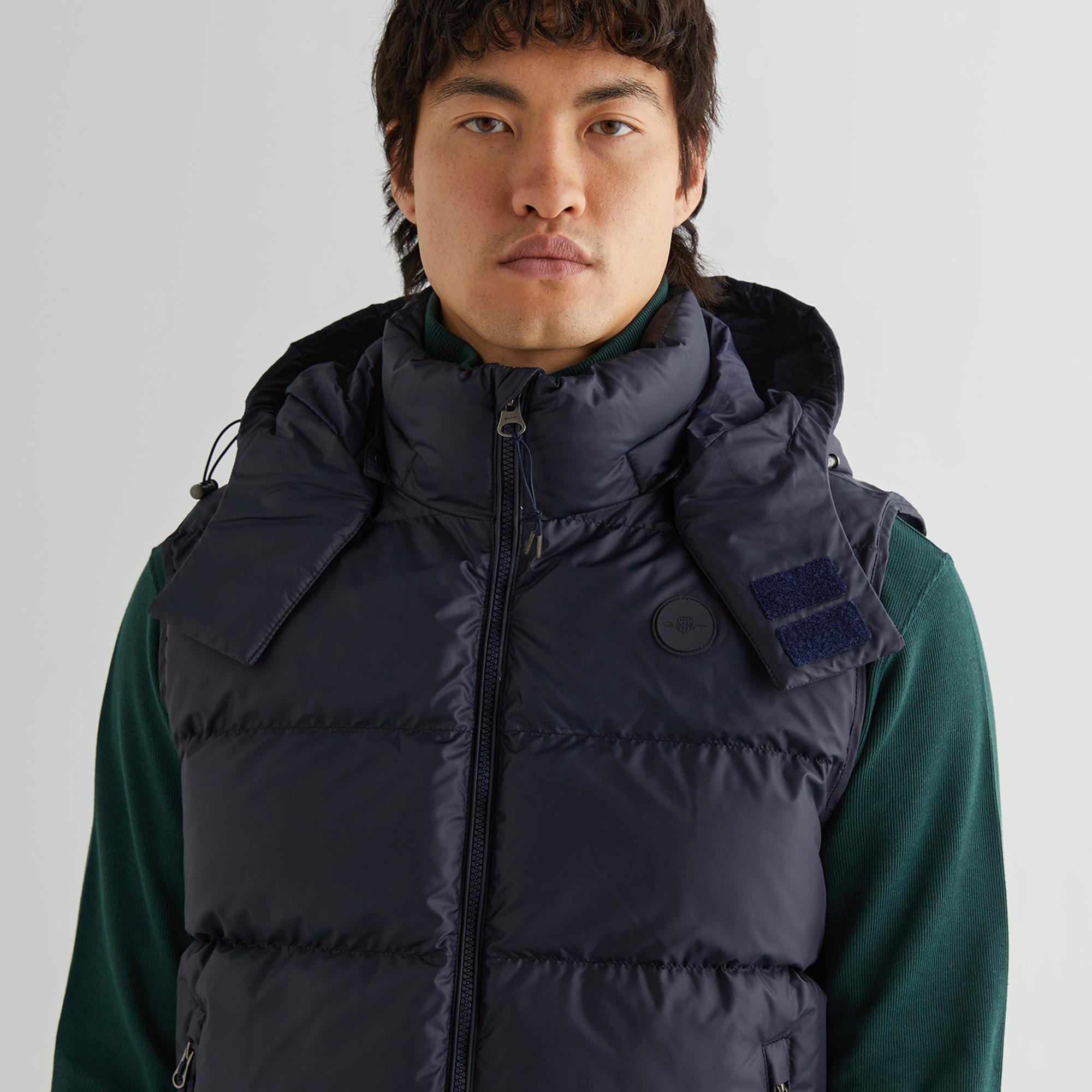 GANT Erkek Lacivert Kapüşonlu Yelek