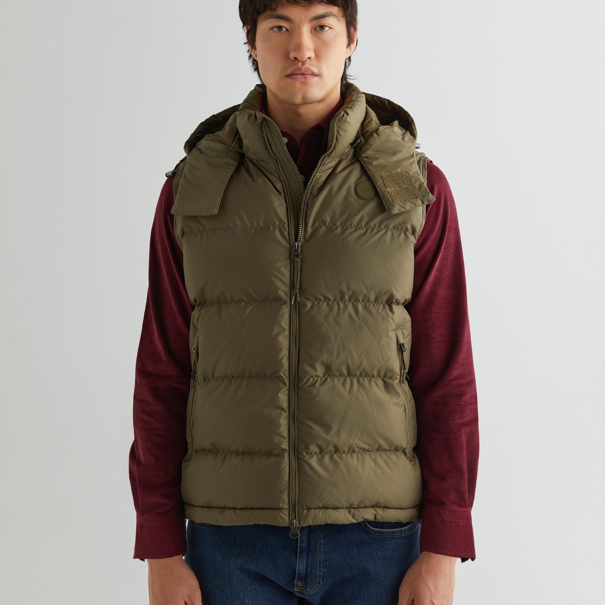 GANT Erkek Yeşil Kapüşonlu Yelek