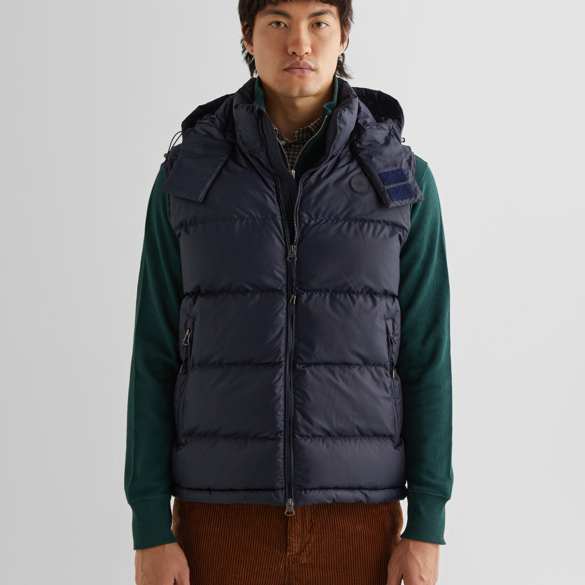 GANT Erkek Lacivert Kapüşonlu Yelek