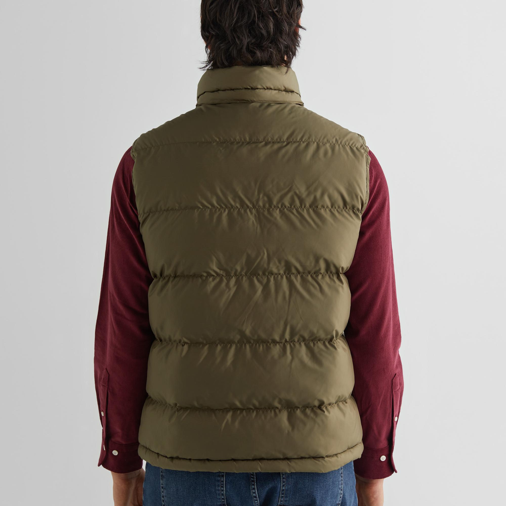 GANT Erkek Yeşil Kapüşonlu Yelek