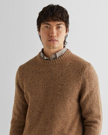  GANT Erkek Kahverengi Regular Fit Bisiklet Yaka Kazak