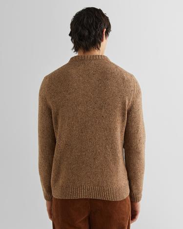  GANT Erkek Kahverengi Regular Fit Bisiklet Yaka Kazak