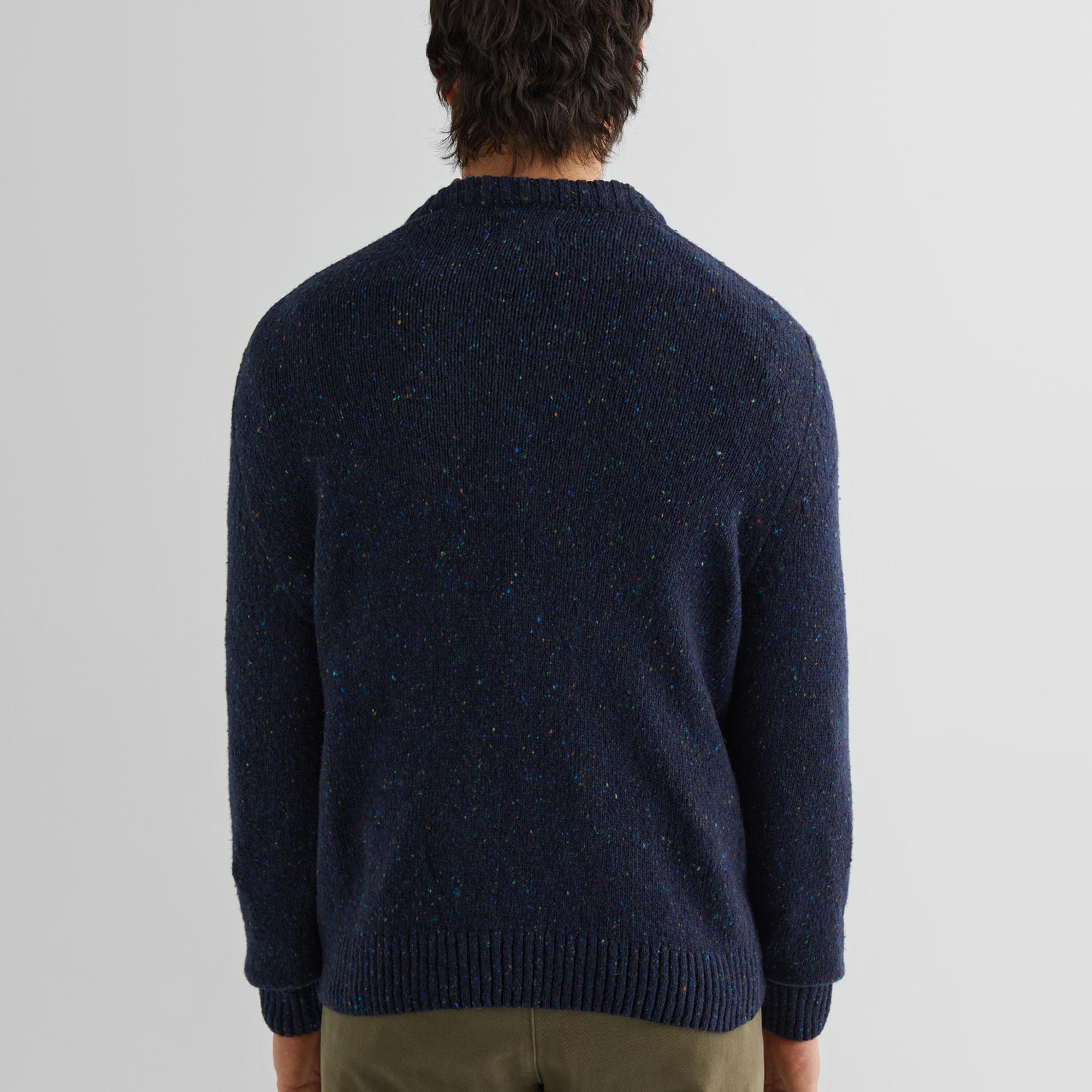 GANT Erkek Lacivert Regular Fit Bisiklet Yaka Kazak