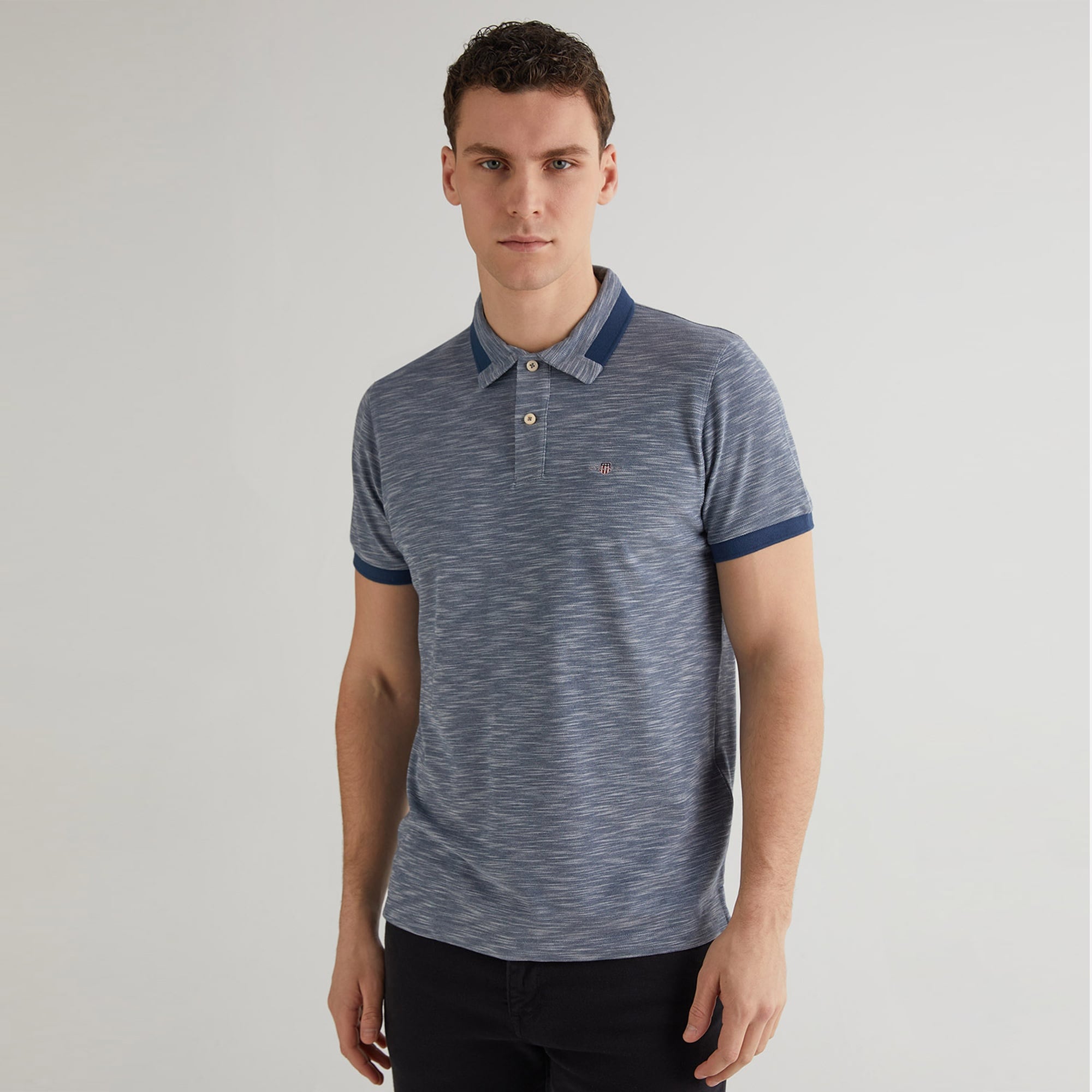 GANT Erkek Mavi Regular Fit Logolu Polo