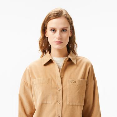  Kadın Relaxed Fit Kahverengi Gömlek