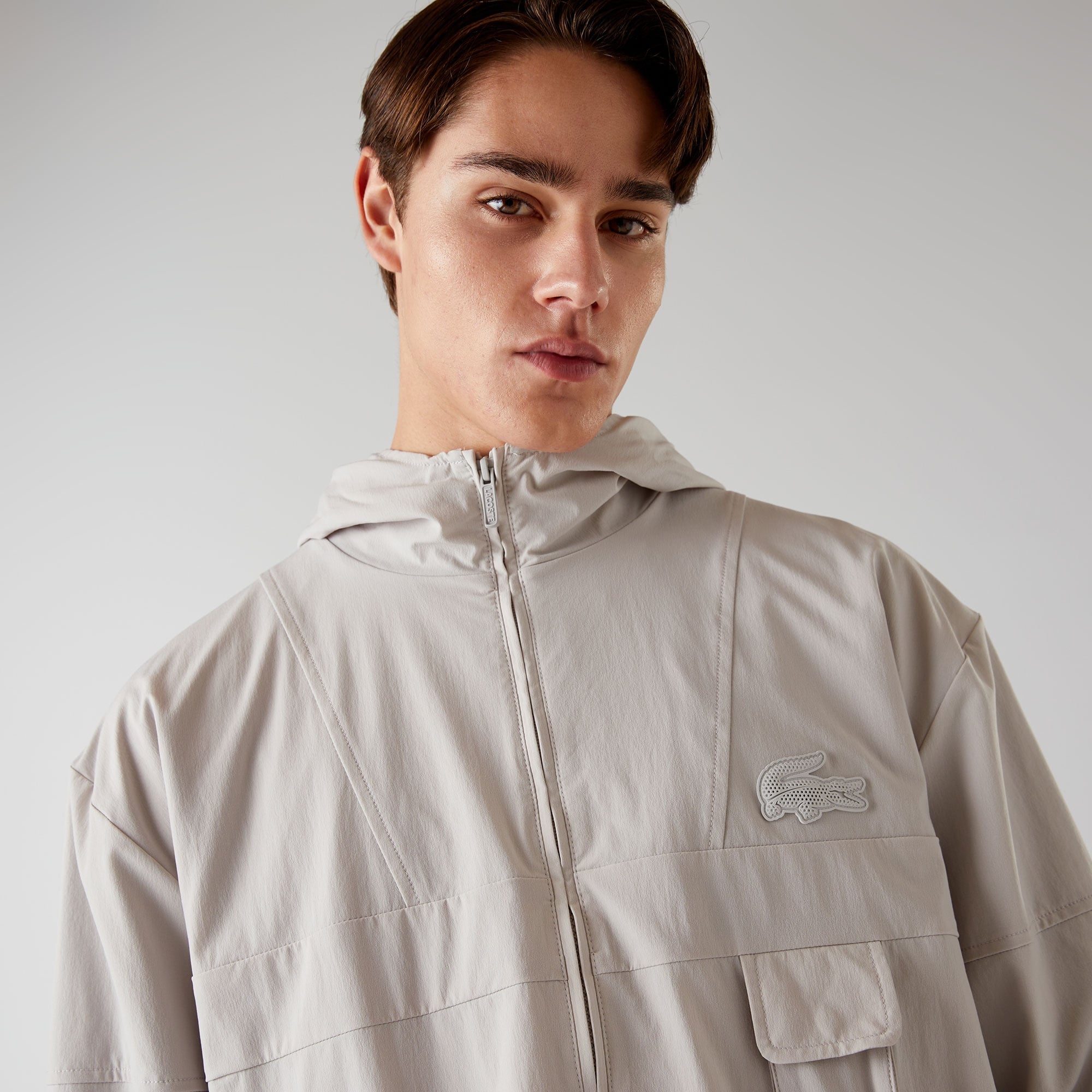 Lacoste x House of SuperStep Erkek Gri Ceket