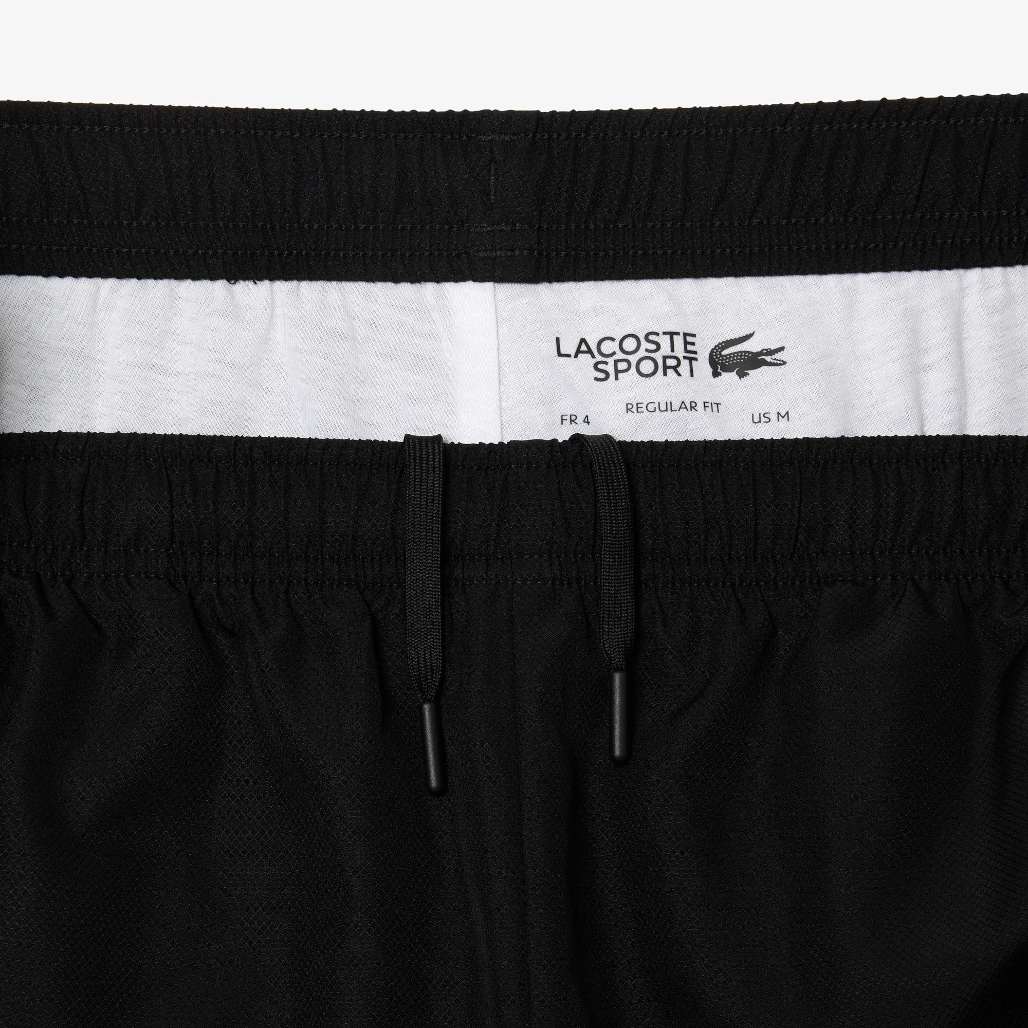 Lacoste Erkek Regular Fit Fermuarlı Yaka Baskılı Siyah Eşofman Takımı