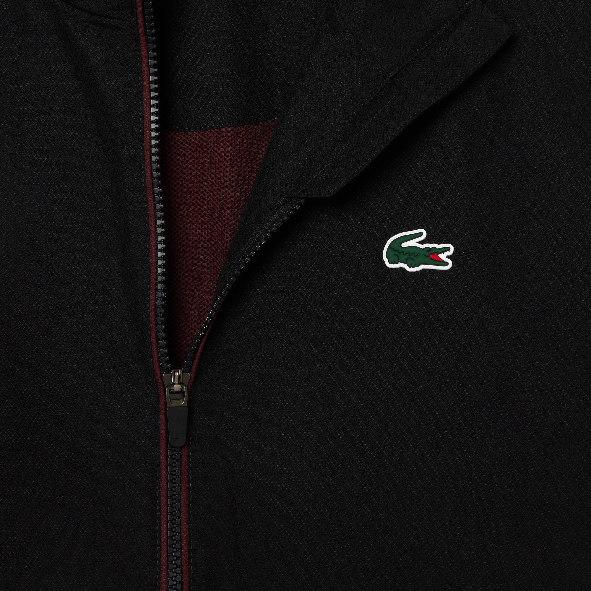 Lacoste Erkek Regular Fit Fermuarlı Yaka Baskılı Siyah Eşofman Takımı