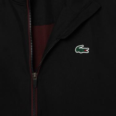  Lacoste Erkek Regular Fit Fermuarlı Yaka Baskılı Siyah Eşofman Takımı