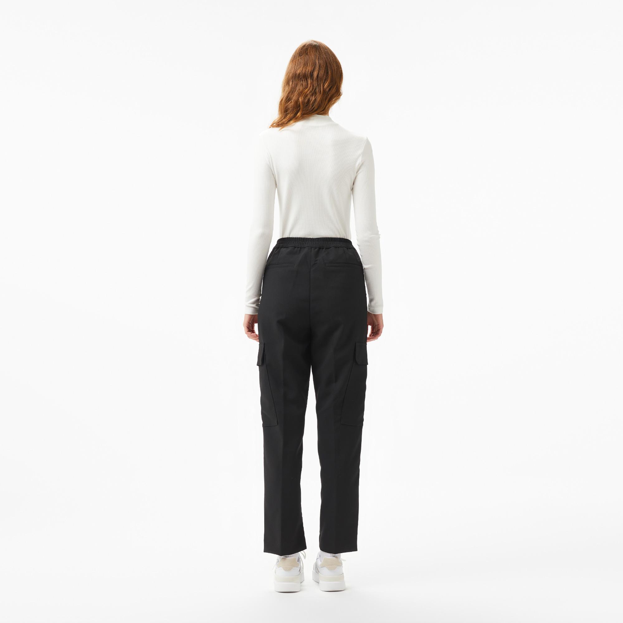 Lacoste Kadın Regular Fit Siyah Pantolon