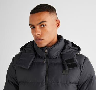  GANT Erkek Siyah Kapüşonlu Mont