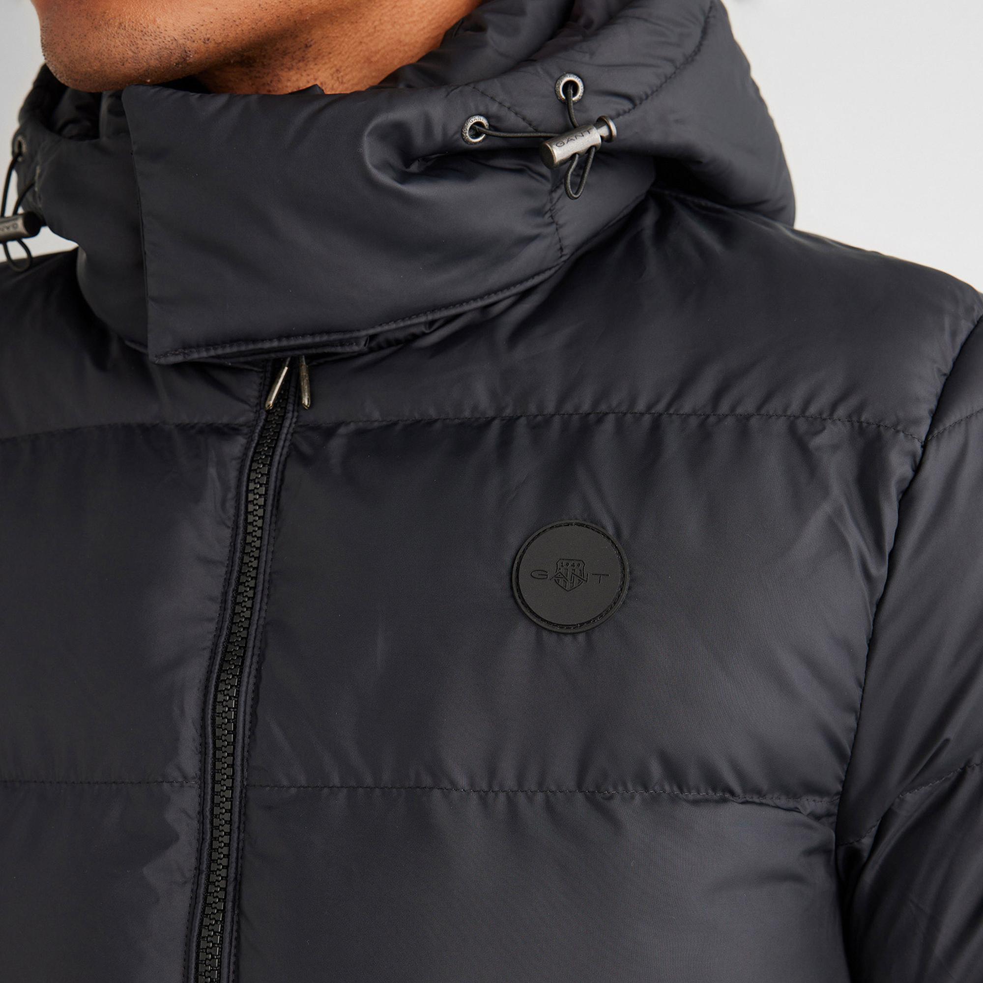 GANT Erkek Siyah Kapüşonlu Mont