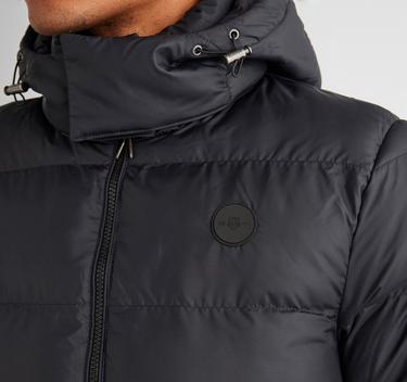  GANT Erkek Siyah Kapüşonlu Mont