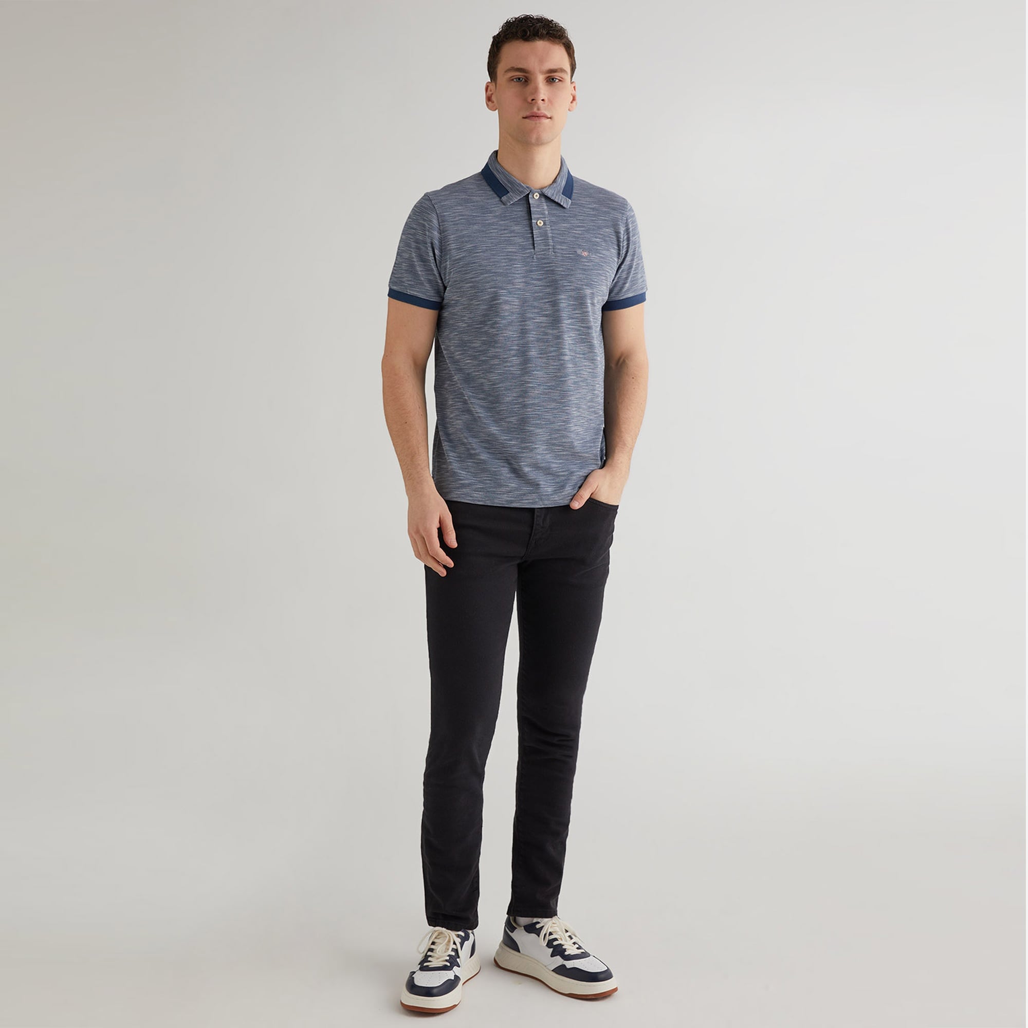 GANT Erkek Mavi Regular Fit Logolu Polo