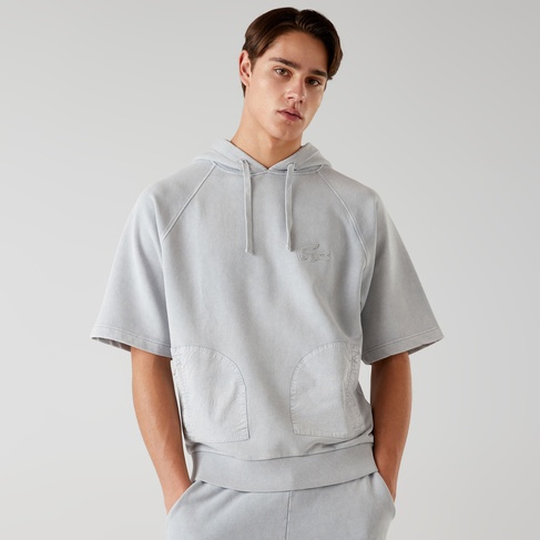  Lacoste x House of SuperStep Erkek Gri Hoodie