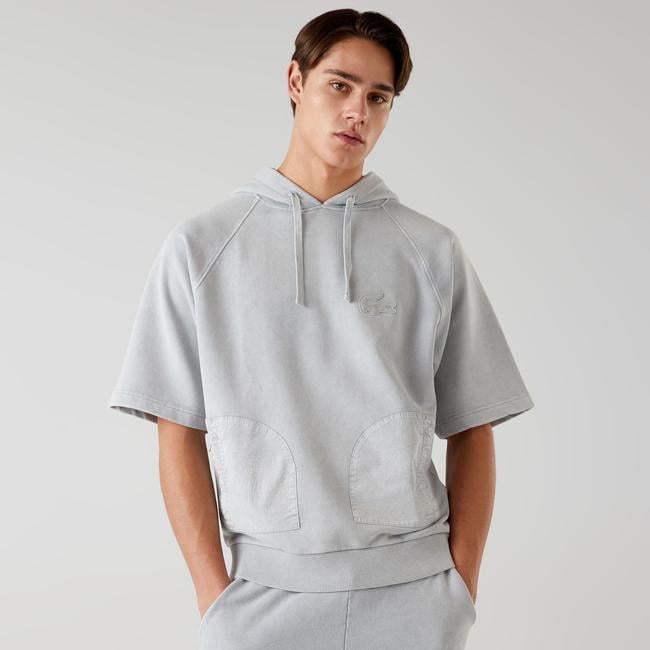  Lacoste x House of SuperStep Erkek Gri Hoodie