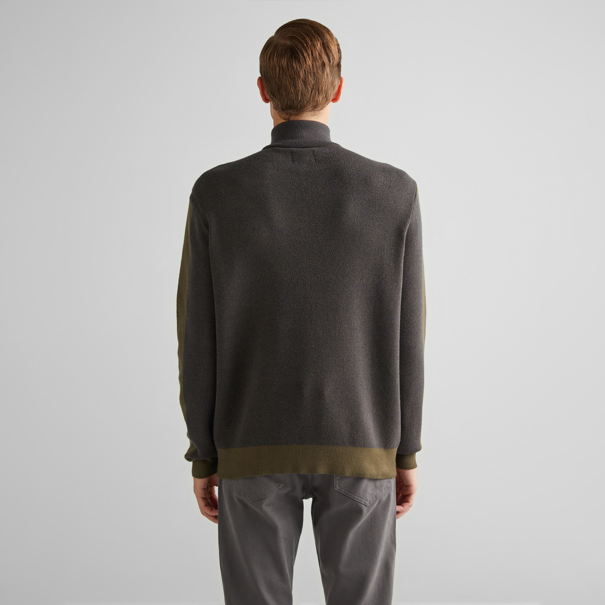 GANT Erkek Yeşil Relaxed Fit Yarım Fermuarlı Kazak