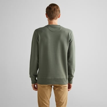  GANT Erkek Yeşil Regular Fit Bisiklet Yaka Logolu Sweatshirt