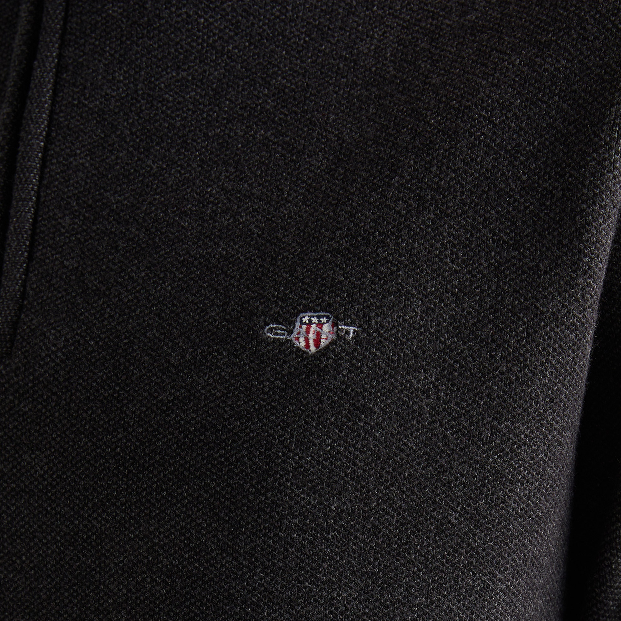 GANT Erkek Siyah Relaxed Fit Yarım Fermuarlı Kazak