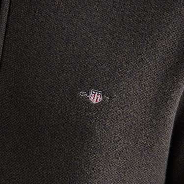  GANT Erkek Yeşil Relaxed Fit Yarım Fermuarlı Kazak