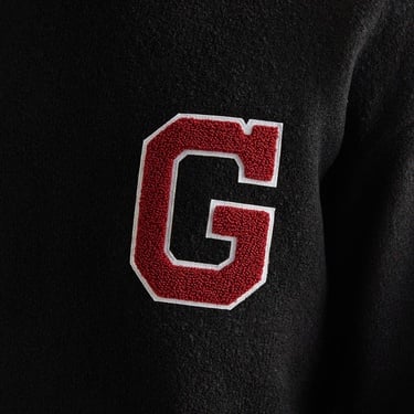  GANT Erkek Siyah Relaxed Fit Bisiklet Yaka Logolu Kazak