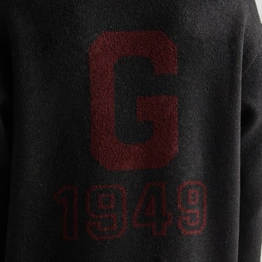  GANT Erkek Siyah Relaxed Fit Bisiklet Yaka Logolu Kazak