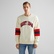 GANT Erkek Krem Relaxed Fit Bisiklet Yaka Renk Bloklu Sweatshirt
