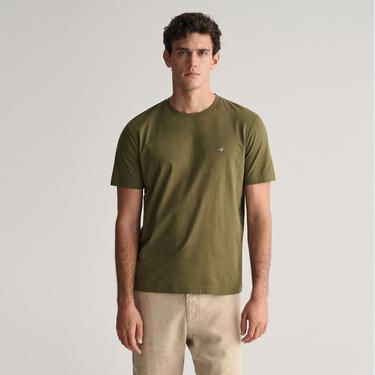  GANT Erkek Yeşil Regular Fit Bisiklet Yaka T-Shirt