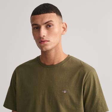  GANT Erkek Yeşil Regular Fit Bisiklet Yaka T-Shirt