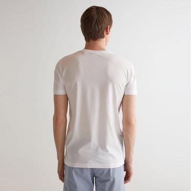  GANT Erkek Beyaz Slim Fit Bisiklet Yaka Logolu T-shirt