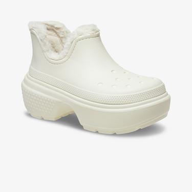  Crocs Stomp Lined Shorty Boot Unisex Krem Terlik