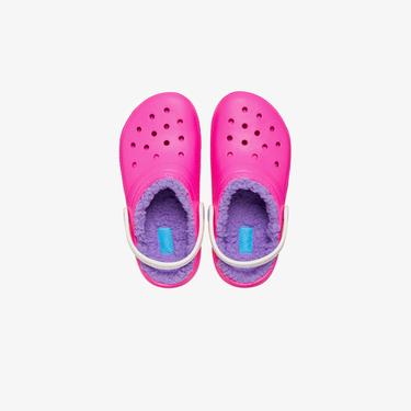  Crocs Classic Lined Clog K Çocuk Pembe Terlik