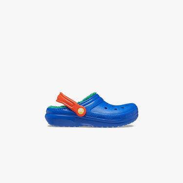  Crocs Classic Lined Clog T Çocuk Mavi Terlik