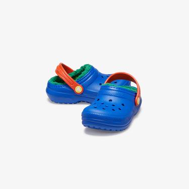  Crocs Classic Lined Clog T Çocuk Mavi Terlik