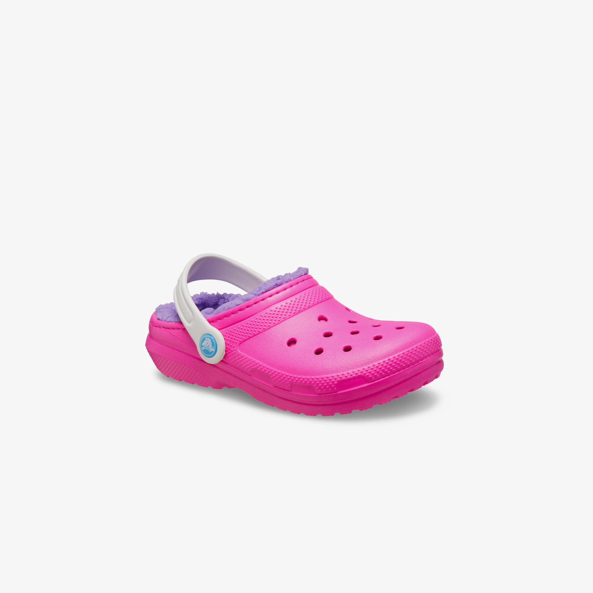 Crocs Classic Lined Clog T Çocuk Pembe Terlik