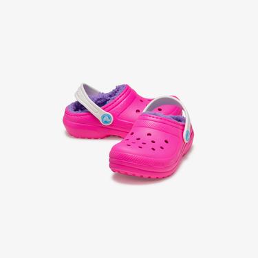  Crocs Classic Lined Clog T Çocuk Pembe Terlik