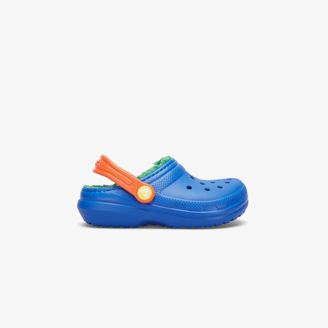  Crocs Classic Lined Clog K Çocuk Mavi Terlik