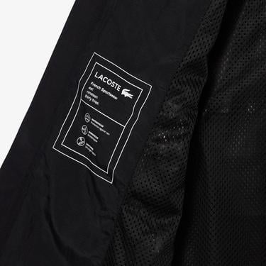  Erkek Regular Fit Kapüşonlu Siyah Yağmurluk