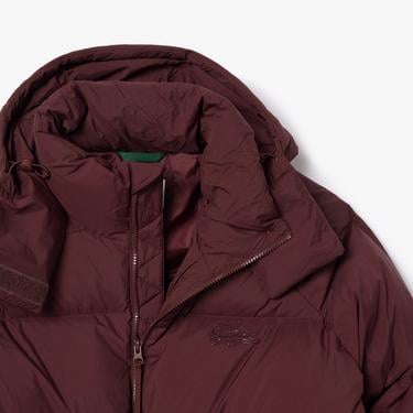  Kadın Oversize Fit Kapüşonlu Bordo Mont