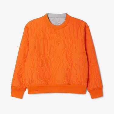  Kadın Oversize Fit Bisiklet Yaka Çift Taraflı Desenli Gri Sweatshirt