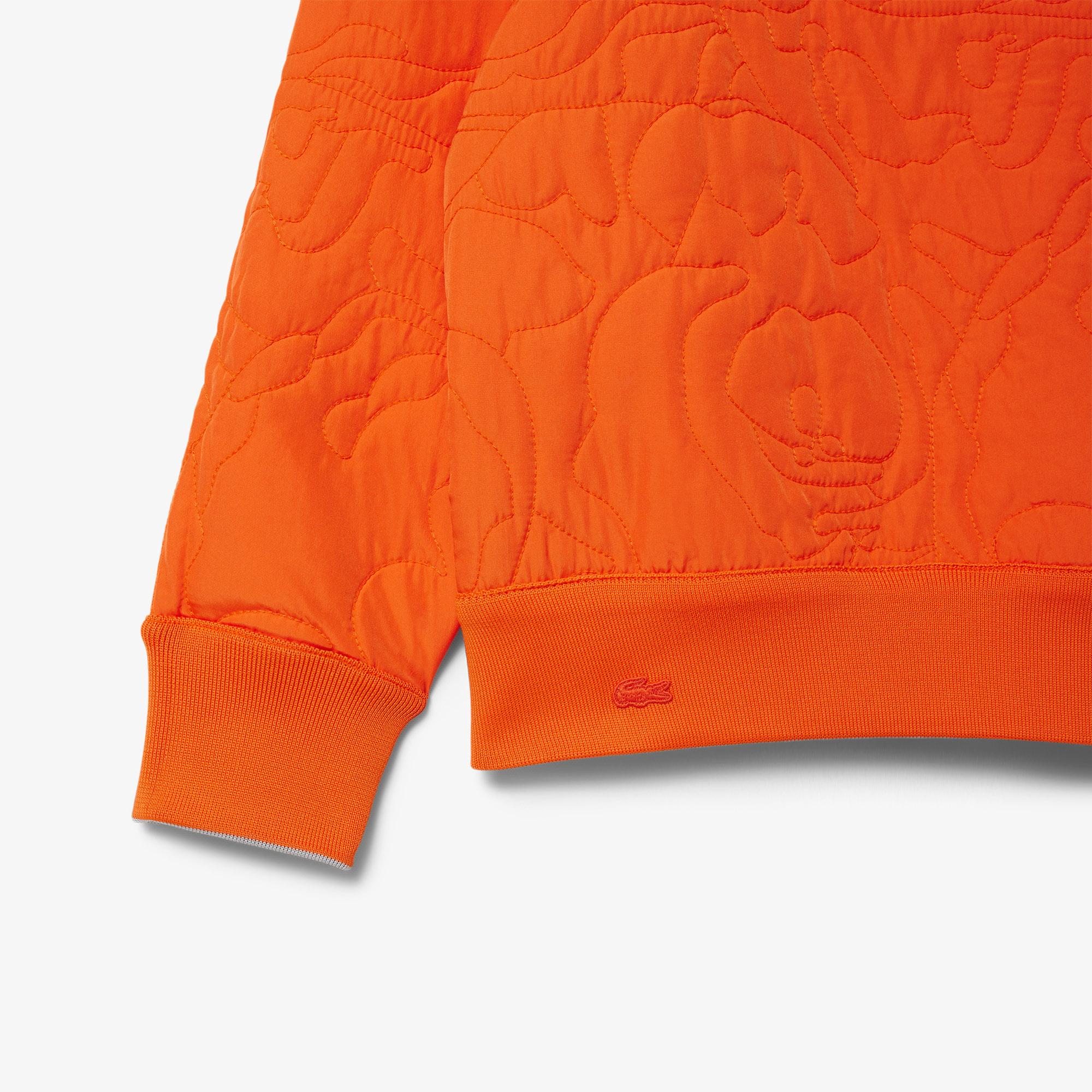 Kadın Oversize Fit Bisiklet Yaka Çift Taraflı Desenli Gri Sweatshirt