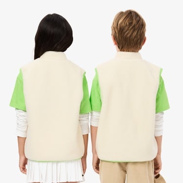  Lacoste Çocuk Dik Yaka Bej Yelek