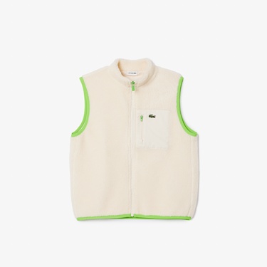  Lacoste Çocuk Dik Yaka Bej Yelek