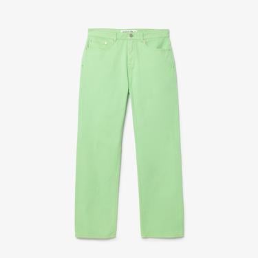  Erkek Straight Fit Denim Yeşil Pantolon