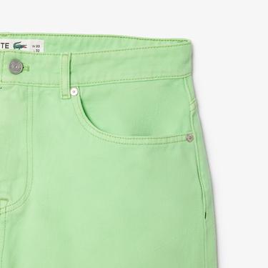  Erkek Straight Fit Denim Yeşil Pantolon