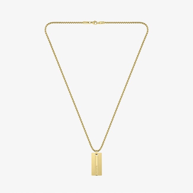  Lacoste Adventurer Erkek Sarı Kolye