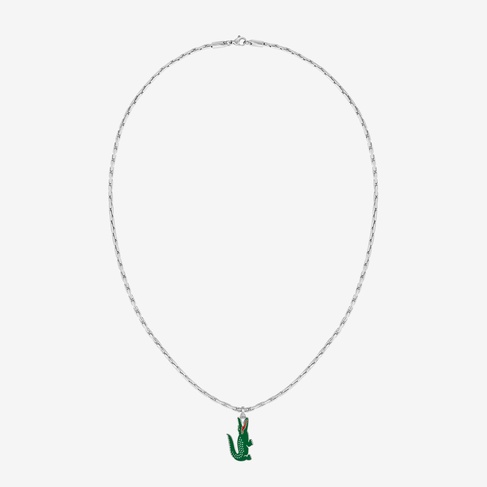  Lacoste Erkek Gri Kolye