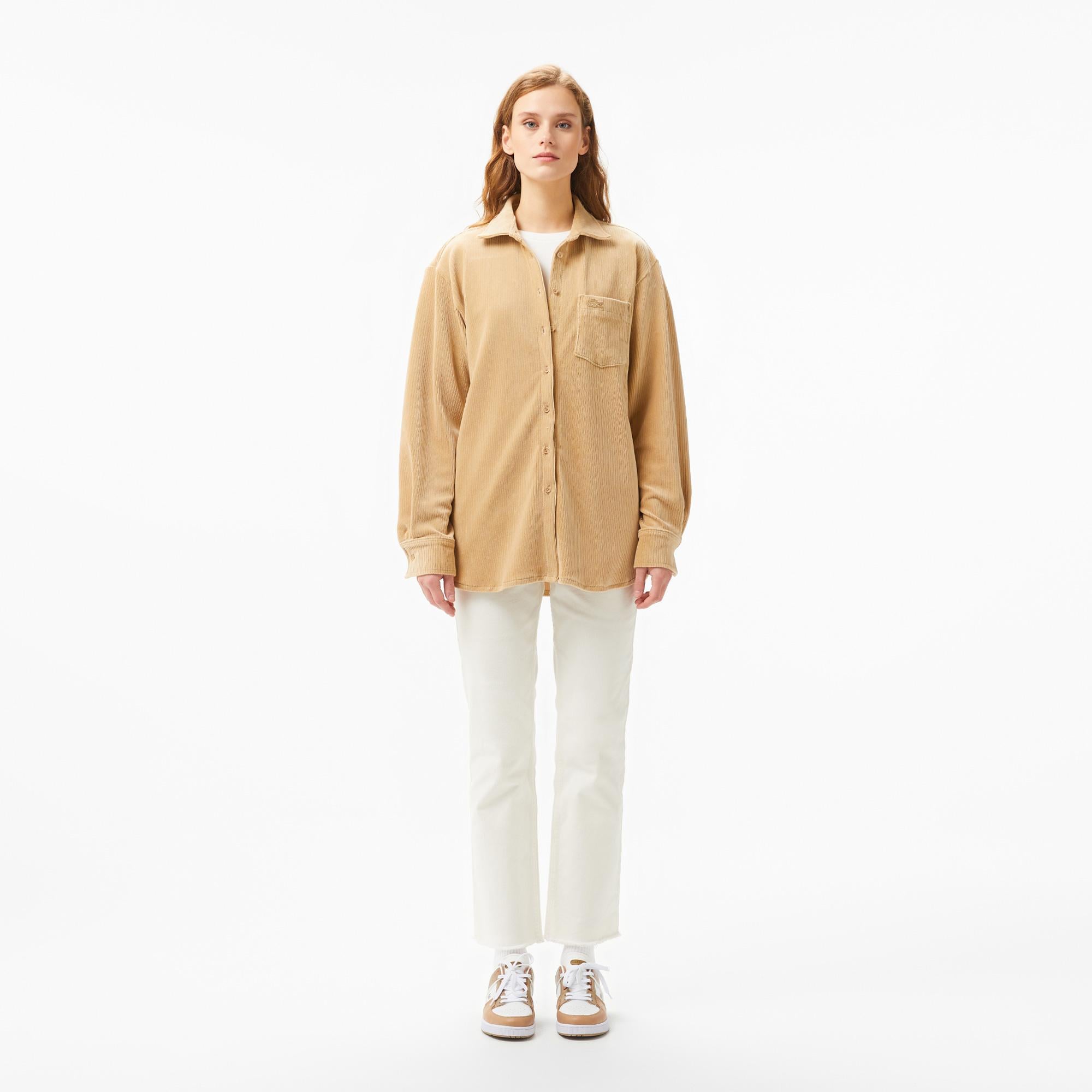 Kadın Loose Fit Kahverengi Gömlek