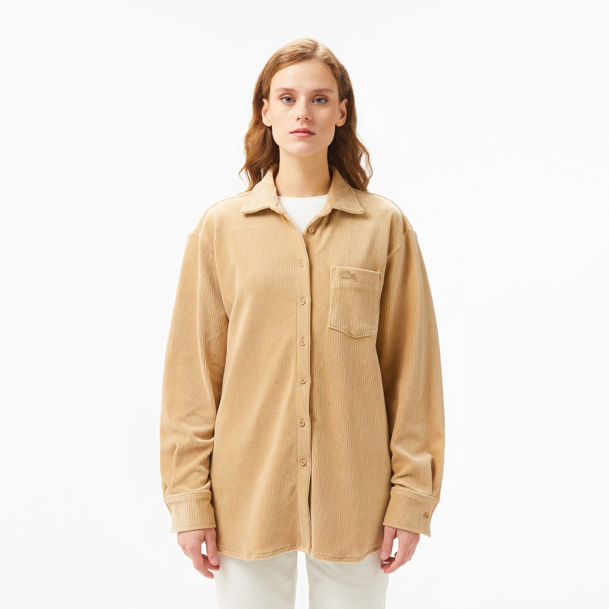  Kadın Loose Fit Kahverengi Gömlek