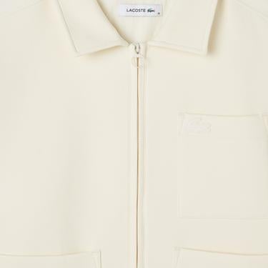  Kadın Relaxed Fit Kapüşonlu Beyaz Ceket